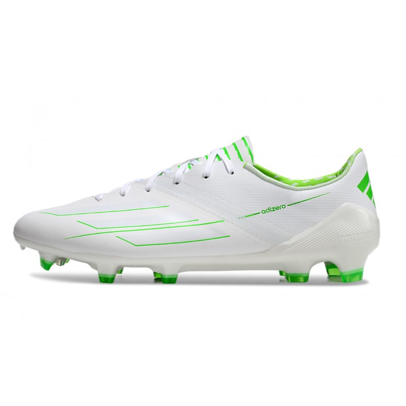 adidas F50 Elite FG Herr Vit Grön för Herr 4 Billiga Fotbollsskor adidas F50 Elite FG Herr Vit Grön 4