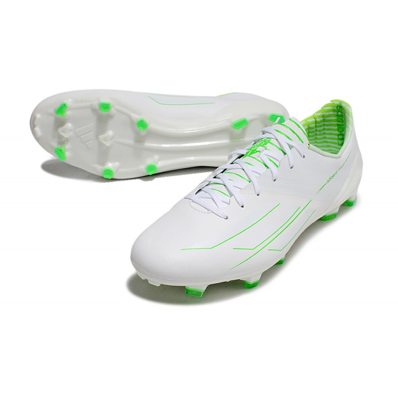 adidas F50 Elite FG Herr Vit Grön för Herr 7 Billiga Fotbollsskor adidas F50 Elite FG Herr Vit Grön 7