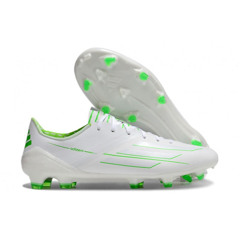 adidas F50 Elite FG Herr Vit Grön för Herr 3 Billiga Fotbollsskor adidas F50 Elite FG Herr Vit Grön 3