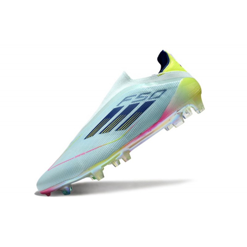 adidas F50 Elite Snörlös FG Fotbollsskor Blå Gul för Herr 8 Billiga Fotbollsskor adidas F50 Elite Snörlös FG Fotbollsskor Blå Gul 8