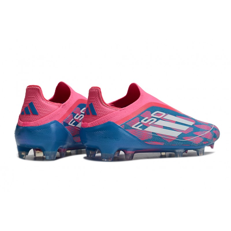 adidas F50 Elite Snörlös FG Fotbollsskor Blå Vit Rosa för Herr 6 Billiga Fotbollsskor adidas F50 Elite Snörlös FG Fotbollsskor Blå Vit Rosa 6