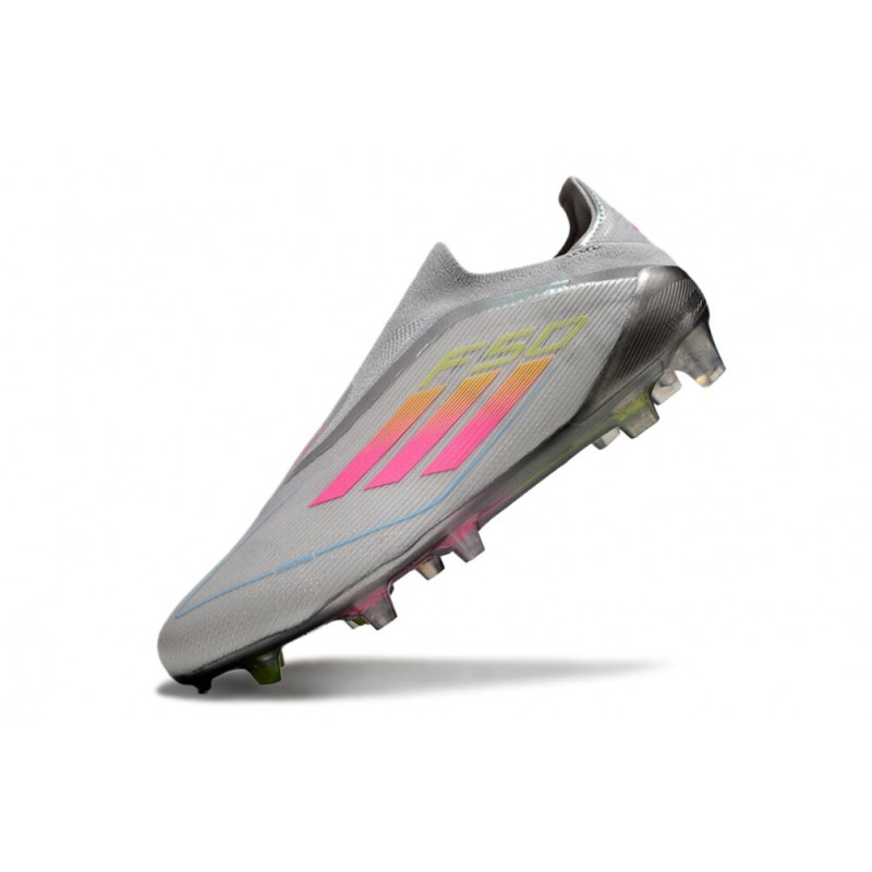 adidas F50 Elite Snörlös FG Fotbollsskor Grå Rosa för Herr 8 Billiga Fotbollsskor adidas F50 Elite Snörlös FG Fotbollsskor Grå Rosa 8