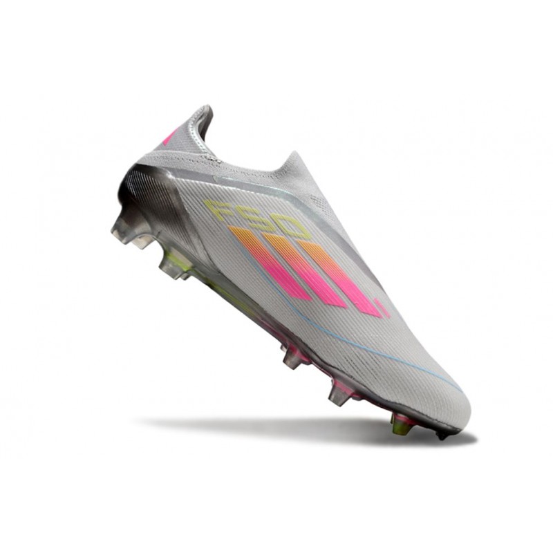 adidas F50 Elite Snörlös FG Fotbollsskor Grå Rosa för Herr 9 Billiga Fotbollsskor adidas F50 Elite Snörlös FG Fotbollsskor Grå Rosa 9