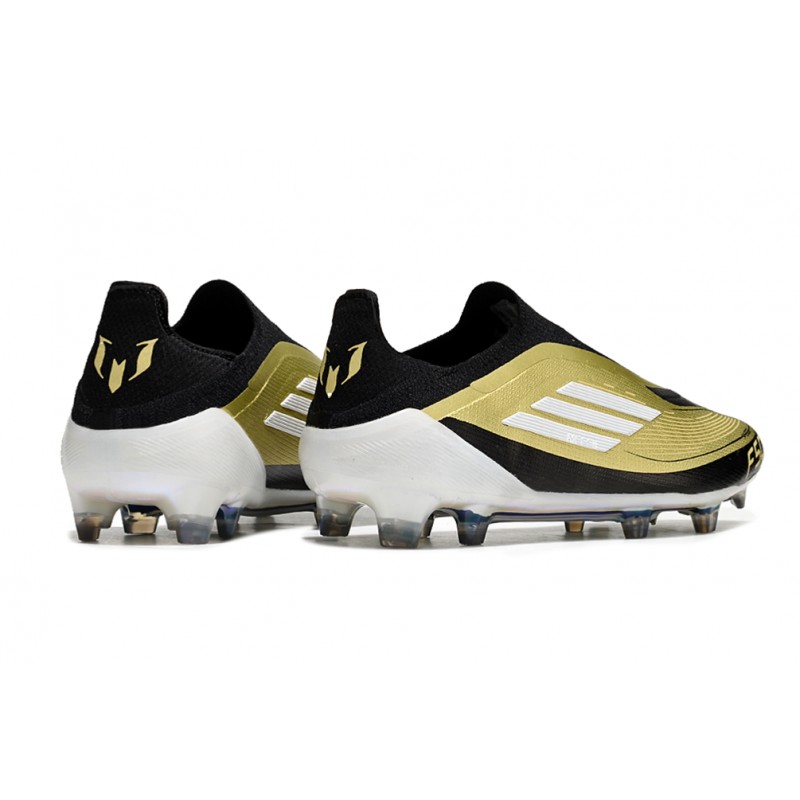 adidas F50 Elite Snörlös FG Fotbollsskor Guld Svart Vit för Herr 6 Billiga Fotbollsskor adidas F50 Elite Snörlös FG Fotbollsskor Guld Svart Vit 6
