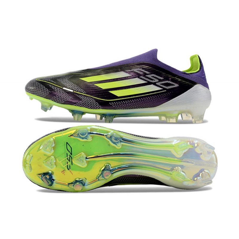 adidas F50 Elite Snörlös FG Fotbollsskor Lila Gul för Herr 5 Billiga Fotbollsskor adidas F50 Elite Snörlös FG Fotbollsskor Lila Gul 5