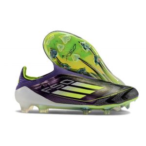 adidas F50 Elite Snörlös FG Fotbollsskor Lila Gul för Herr Billiga Fotbollsskor adidas F50 Elite Snörlös FG Fotbollsskor Lila Gul