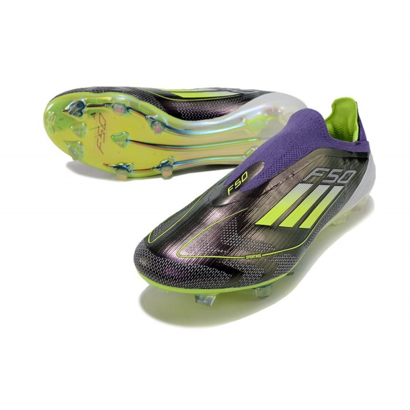 adidas F50 Elite Snörlös FG Fotbollsskor Lila Gul för Herr 7 Billiga Fotbollsskor adidas F50 Elite Snörlös FG Fotbollsskor Lila Gul 7