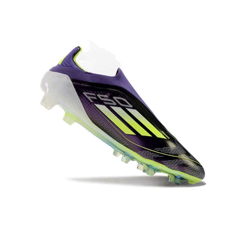 adidas F50 Elite Snörlös FG Fotbollsskor Lila Gul för Herr 9 Billiga Fotbollsskor adidas F50 Elite Snörlös FG Fotbollsskor Lila Gul 9
