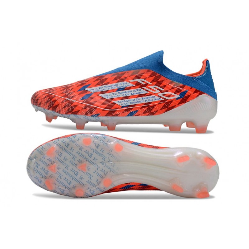 adidas F50 Elite Snörlös FG Fotbollsskor Röd Blå Vit för Herr 5 Billiga Fotbollsskor adidas F50 Elite Snörlös FG Fotbollsskor Röd Blå Vit 5