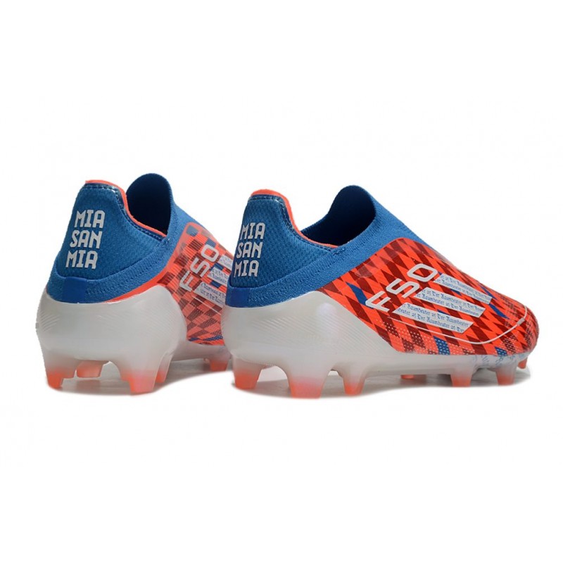 adidas F50 Elite Snörlös FG Fotbollsskor Röd Blå Vit för Herr 6 Billiga Fotbollsskor adidas F50 Elite Snörlös FG Fotbollsskor Röd Blå Vit 6
