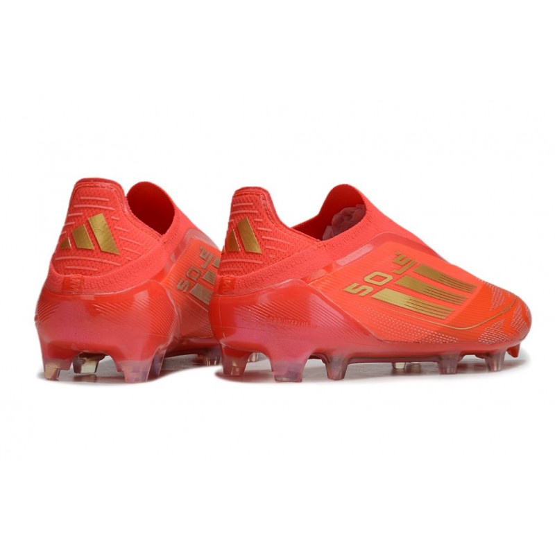 adidas F50 Elite Snörlös FG Fotbollsskor Röd Guld för Herr 6 Billiga Fotbollsskor adidas F50 Elite Snörlös FG Fotbollsskor Röd Guld 6