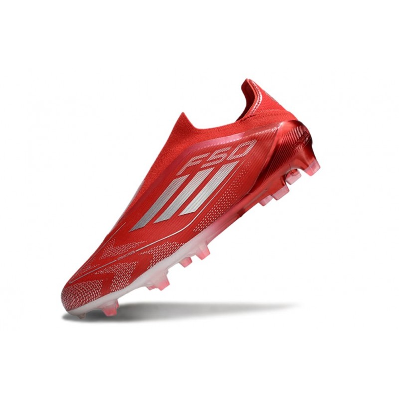 adidas F50 Elite Snörlös FG Fotbollsskor Röd Silver för Herr 8 Billiga Fotbollsskor adidas F50 Elite Snörlös FG Fotbollsskor Röd Silver 8