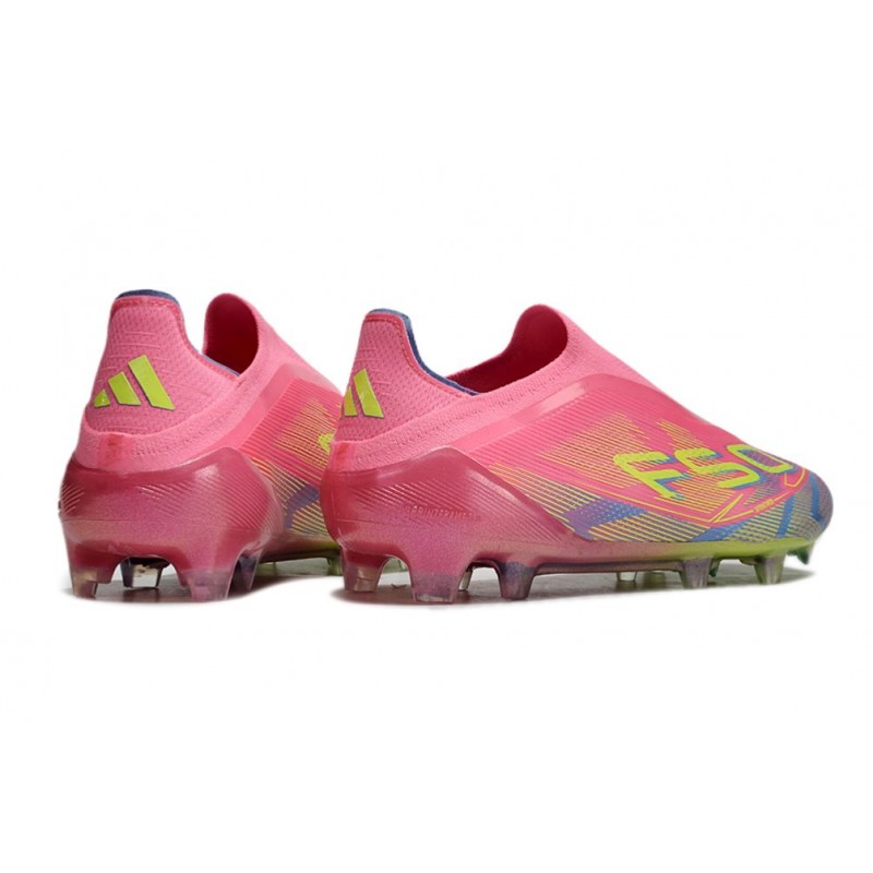 adidas F50 Elite Snörlös FG Fotbollsskor Rosa Gul Lila för Herr 6 Billiga Fotbollsskor adidas F50 Elite Snörlös FG Fotbollsskor Rosa Gul Lila 6