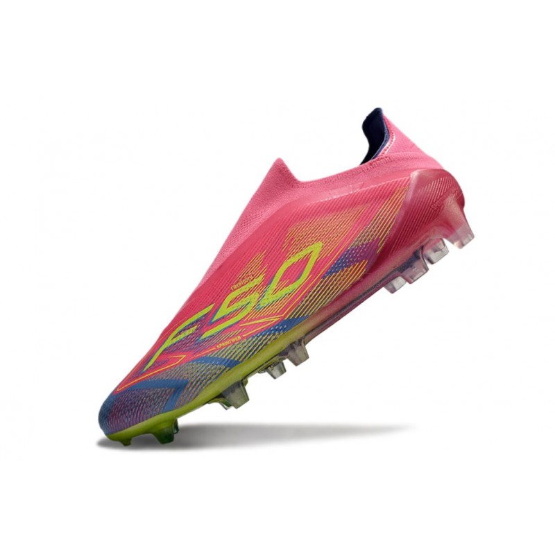 adidas F50 Elite Snörlös FG Fotbollsskor Rosa Gul Lila för Herr 8 Billiga Fotbollsskor adidas F50 Elite Snörlös FG Fotbollsskor Rosa Gul Lila 8