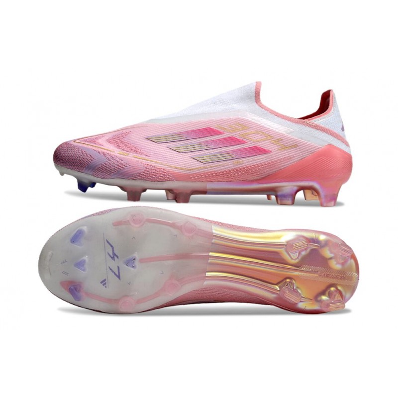 adidas F50 Elite Snörlös FG Fotbollsskor Rosa Vit för Herr 5 Billiga Fotbollsskor adidas F50 Elite Snörlös FG Fotbollsskor Rosa Vit 5