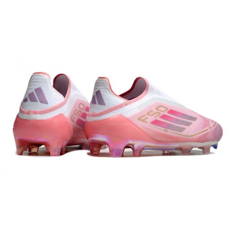 adidas F50 Elite Snörlös FG Fotbollsskor Rosa Vit för Herr 6 Billiga Fotbollsskor adidas F50 Elite Snörlös FG Fotbollsskor Rosa Vit 6