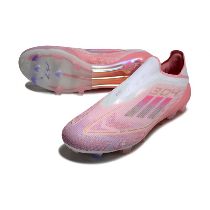 adidas F50 Elite Snörlös FG Fotbollsskor Rosa Vit för Herr 7 Billiga Fotbollsskor adidas F50 Elite Snörlös FG Fotbollsskor Rosa Vit 7