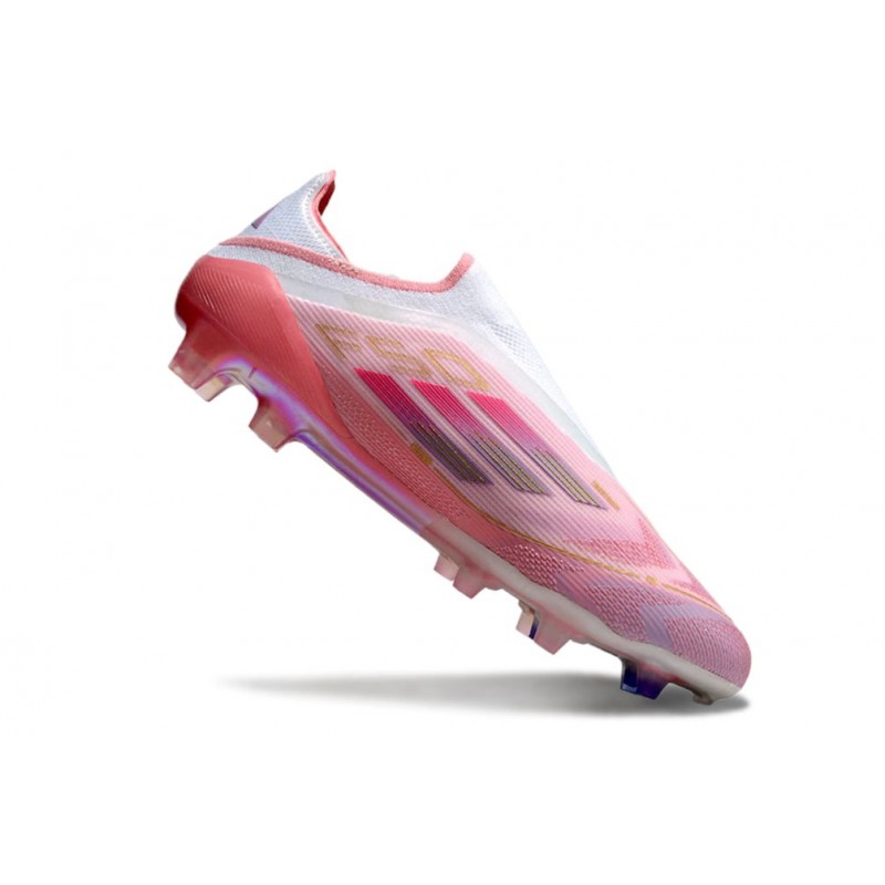 adidas F50 Elite Snörlös FG Fotbollsskor Rosa Vit för Herr 9 Billiga Fotbollsskor adidas F50 Elite Snörlös FG Fotbollsskor Rosa Vit 9