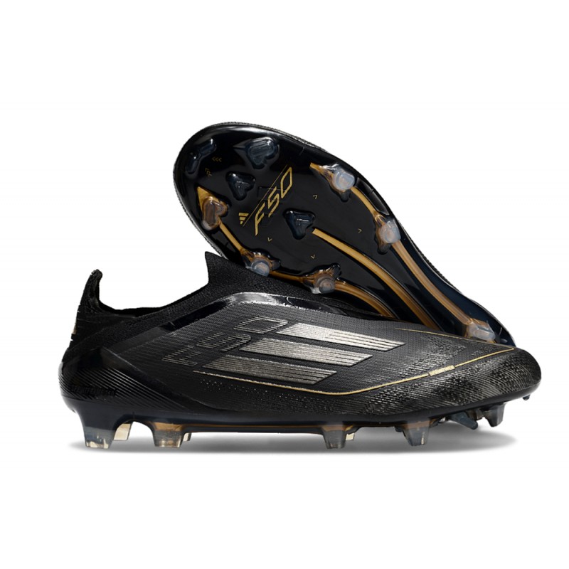 adidas F50 Elite Snörlös FG Fotbollsskor Svart för Herr 3 Billiga Fotbollsskor adidas F50 Elite Snörlös FG Fotbollsskor Svart 3
