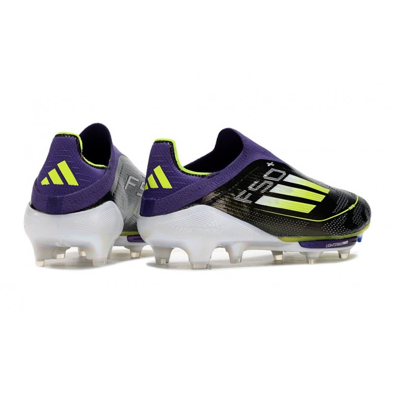 adidas F50 + Laceless FG Lila Gul för Herr 6 Billiga Fotbollsskor adidas F50 + Laceless FG Lila Gul 6