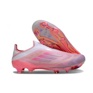 adidas F50 + Laceless FG Rosa för Herr Billiga Fotbollsskor adidas F50 + Laceless FG Rosa