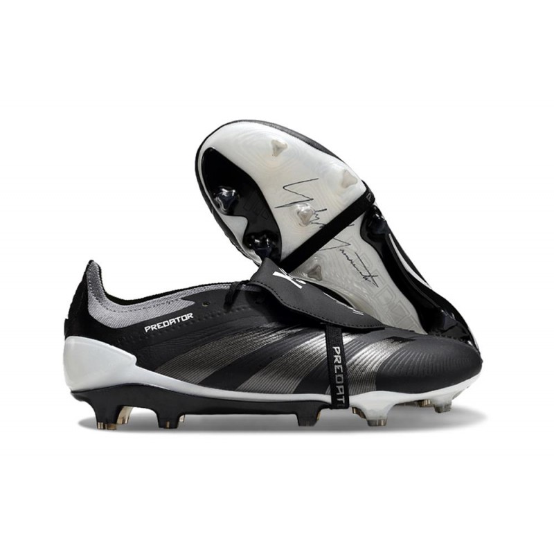 adidas Predator Elite Foldover Tongue FG Nightstrike Svart Grå för Herr 3 Billiga Fotbollsskor adidas Predator Elite Foldover Tongue FG Nightstrike Svart Grå 3