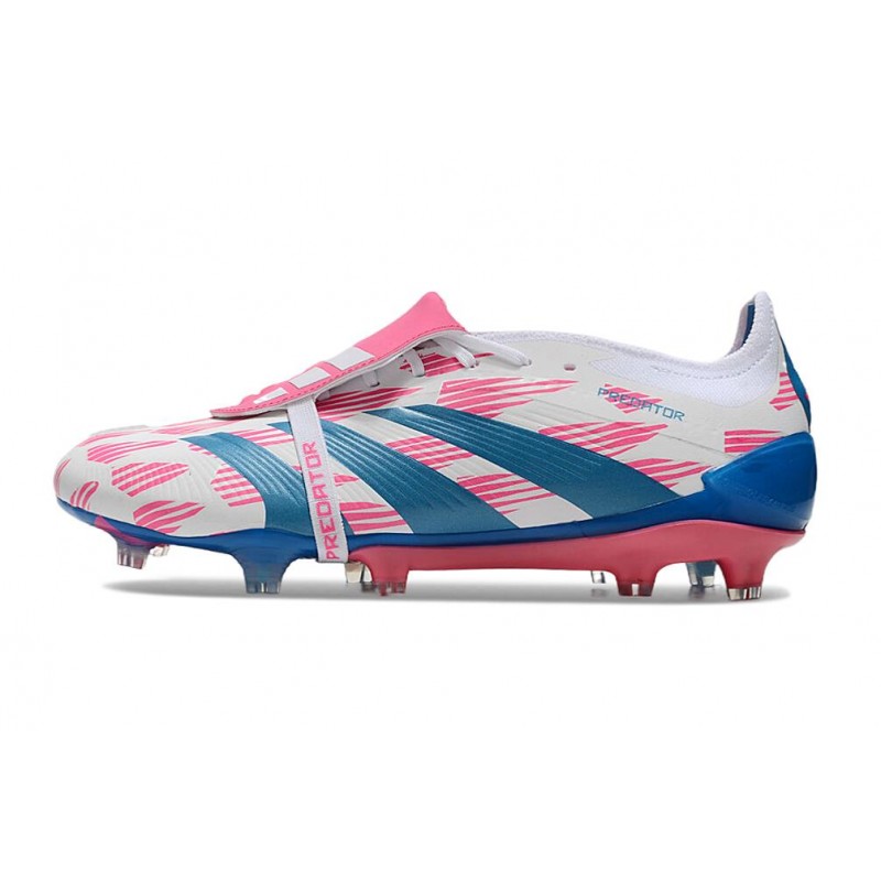 adidas Predator Elite Foldover Tongue FG Reemergence – Vit Blå Rosa för Herr 4 Billiga Fotbollsskor adidas Predator Elite Foldover Tongue FG Reemergence – Vit Blå Rosa 4