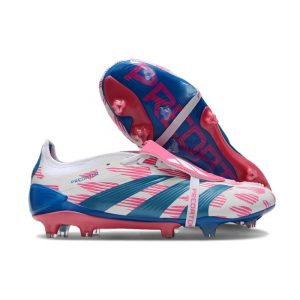 adidas Predator Elite Foldover Tongue FG Reemergence – Vit Blå Rosa för Herr Billiga Fotbollsskor adidas Predator Elite Foldover Tongue FG Reemergence – Vit Blå Rosa