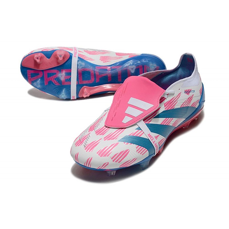 adidas Predator Elite Foldover Tongue FG Reemergence – Vit Blå Rosa för Herr 7 Billiga Fotbollsskor adidas Predator Elite Foldover Tongue FG Reemergence – Vit Blå Rosa 7