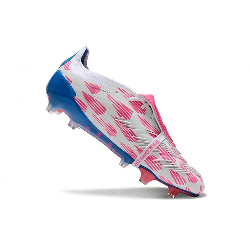 adidas Predator Elite Foldover Tongue FG Reemergence – Vit Blå Rosa för Herr 9 Billiga Fotbollsskor adidas Predator Elite Foldover Tongue FG Reemergence – Vit Blå Rosa 9