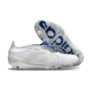 adidas Predator Elite Foldover Tongue FG Vit Blå för Herr Billiga Fotbollsskor adidas Predator Elite Foldover Tongue FG Vit Blå