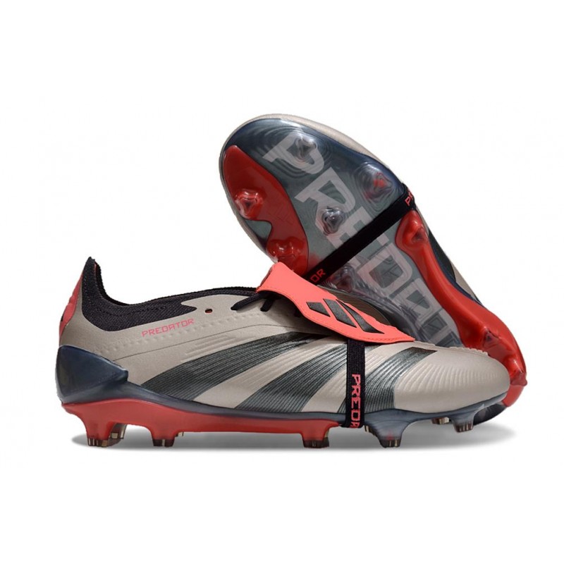 adidas Predator Elite Foldover Tongue FG Vivid Horizon – Silver Röd Svart för Herr 3 Billiga Fotbollsskor adidas Predator Elite Foldover Tongue FG Vivid Horizon – Silver Röd Svart 3