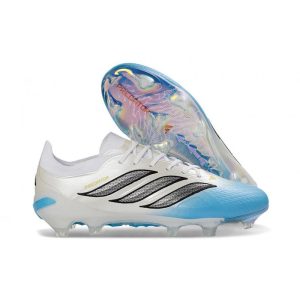 Fotbollsskor Adidas Predator Elite FG Vit Blå Svart för Herr Billiga Fotbollsskor Fotbollsskor Adidas Predator Elite FG Vit Blå Svart