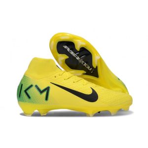 Nike Air Zoom Mercurial Superfly X Elite FG KM Gul Grön Svart för Herr Billiga Fotbollsskor Nike Air Zoom Mercurial Superfly X Elite FG KM Gul Grön Svart