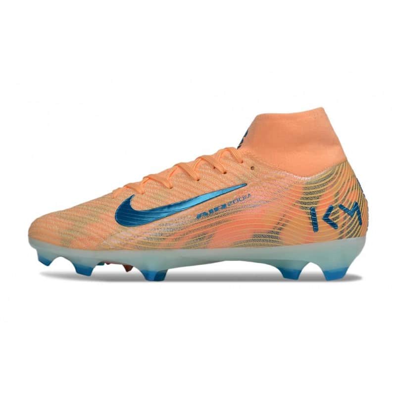 Nike Air Zoom Mercurial Superfly X Elite FG KM Orange Blå för Herr 4 Billiga Fotbollsskor Nike Air Zoom Mercurial Superfly X Elite FG KM Orange Blå 4