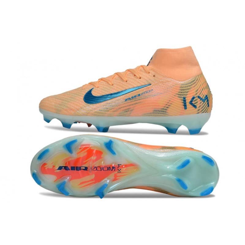 Nike Air Zoom Mercurial Superfly X Elite FG KM Orange Blå för Herr 5 Billiga Fotbollsskor Nike Air Zoom Mercurial Superfly X Elite FG KM Orange Blå 5