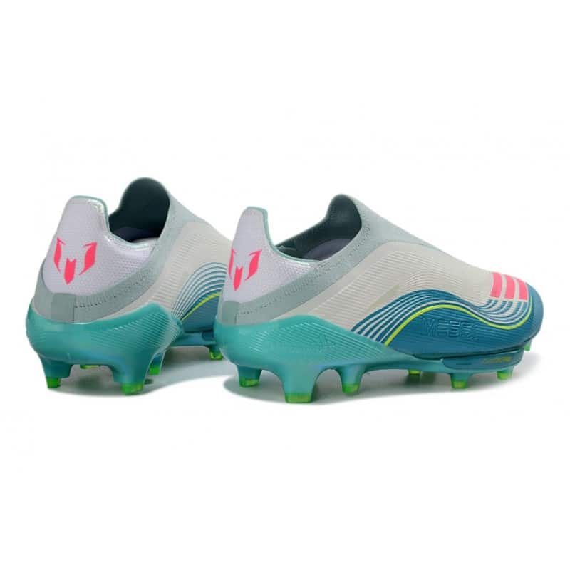 Adidas Fotbollsskor F50+ Elite Laceless FG Messi Vit Rosa Grön för Herr 6 Billiga Fotbollsskor Adidas Fotbollsskor F50+ Elite Laceless FG Messi Vit Rosa Grön 6