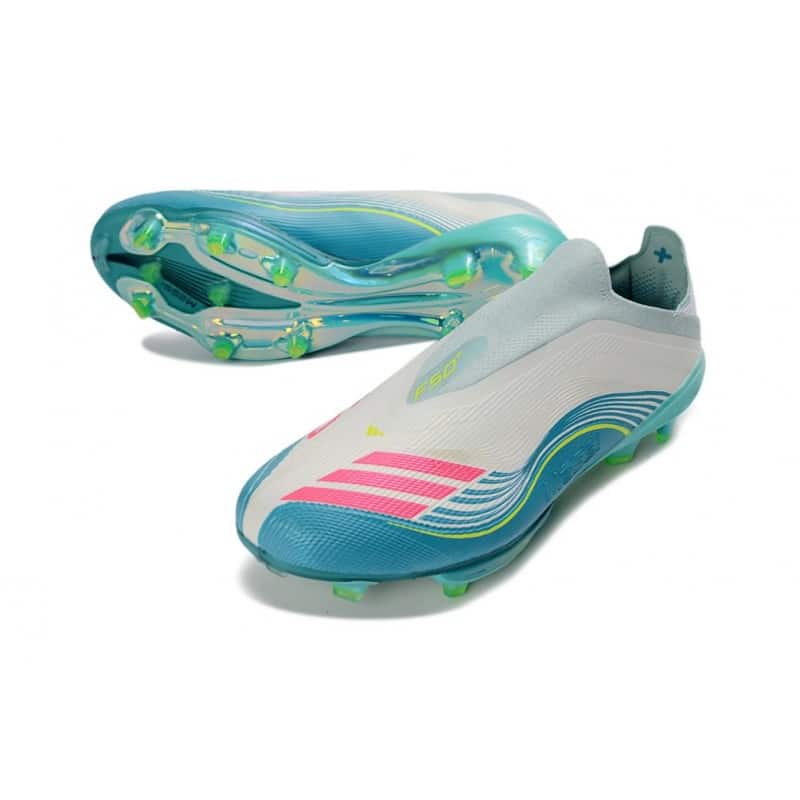 Adidas Fotbollsskor F50+ Elite Laceless FG Messi Vit Rosa Grön för Herr 7 Billiga Fotbollsskor Adidas Fotbollsskor F50+ Elite Laceless FG Messi Vit Rosa Grön 7