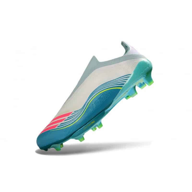 Adidas Fotbollsskor F50+ Elite Laceless FG Messi Vit Rosa Grön för Herr 8 Billiga Fotbollsskor Adidas Fotbollsskor F50+ Elite Laceless FG Messi Vit Rosa Grön 8