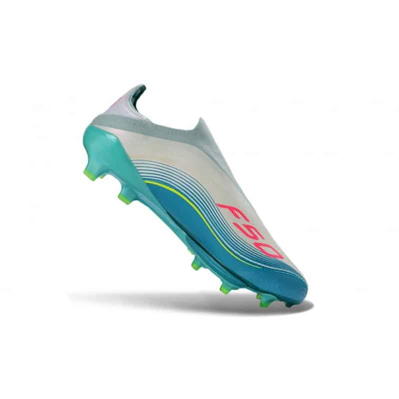 Adidas Fotbollsskor F50+ Elite Laceless FG Messi Vit Rosa Grön för Herr 9 Billiga Fotbollsskor Adidas Fotbollsskor F50+ Elite Laceless FG Messi Vit Rosa Grön 9