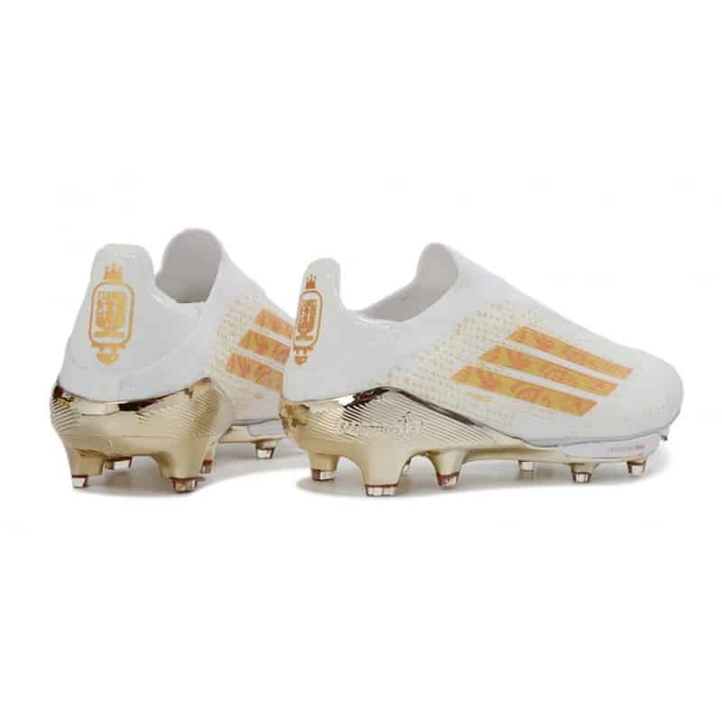 Adidas Fotbollsskor F50+ Elite Laceless FG Vit Guld för Herr 6 Billiga Fotbollsskor Adidas Fotbollsskor F50+ Elite Laceless FG Vit Guld 6