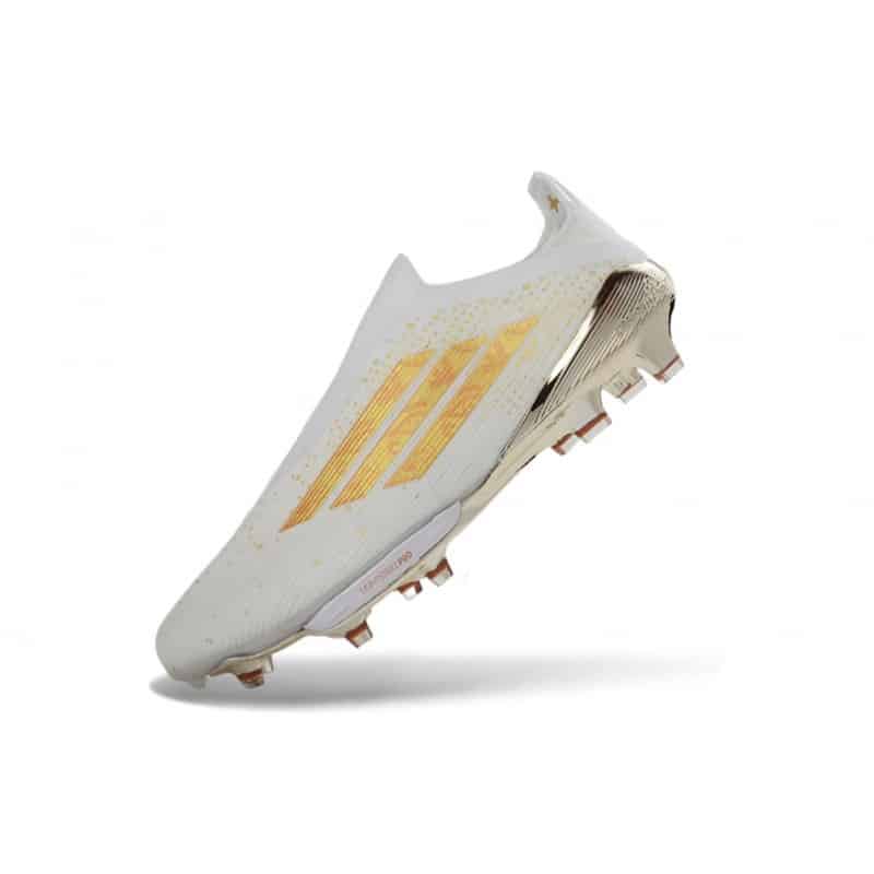 Adidas Fotbollsskor F50+ Elite Laceless FG Vit Guld för Herr 8 Billiga Fotbollsskor Adidas Fotbollsskor F50+ Elite Laceless FG Vit Guld 8