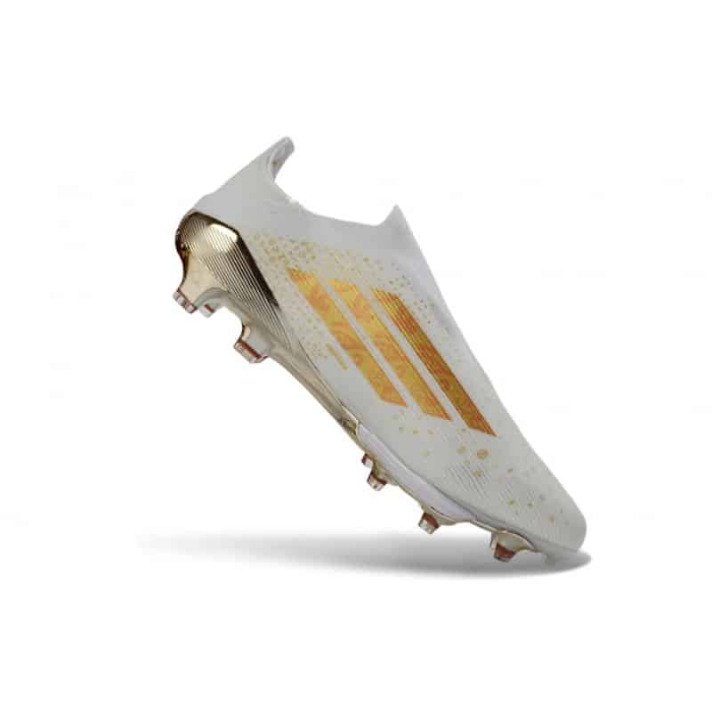 Adidas Fotbollsskor F50+ Elite Laceless FG Vit Guld för Herr 9 Billiga Fotbollsskor Adidas Fotbollsskor F50+ Elite Laceless FG Vit Guld 9