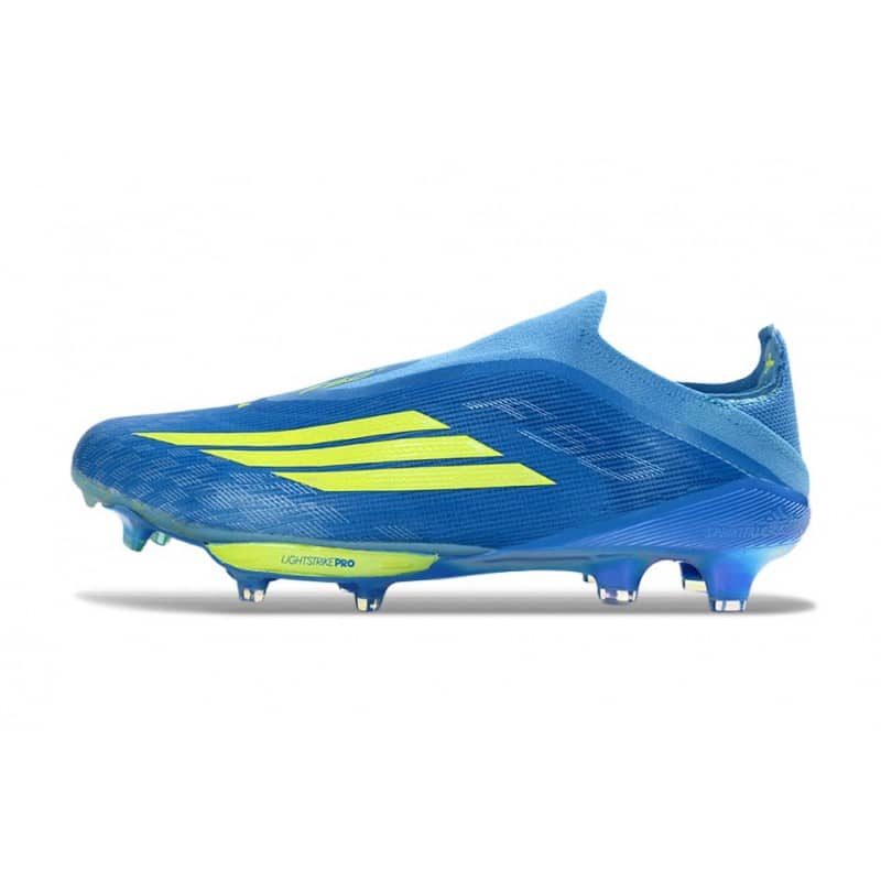 Adidas Fotbollsskor F50+ Elite Laceless FG X MESSI Blå Gul för Herr 3 Billiga Fotbollsskor Adidas Fotbollsskor F50+ Elite Laceless FG X MESSI Blå Gul 3