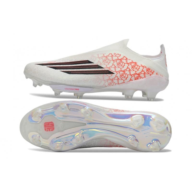 Adidas Fotbollsskor F50+ Elite Laceless FG x Lamie Yamal Vit Röd Svart för Herr 4 Billiga Fotbollsskor Adidas Fotbollsskor F50+ Elite Laceless FG x Lamie Yamal Vit Röd Svart 4