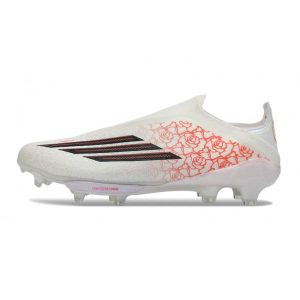 Adidas Fotbollsskor F50+ Elite Laceless FG x Lamie Yamal Vit Röd Svart för Herr Billiga Fotbollsskor Adidas Fotbollsskor F50+ Elite Laceless FG x Lamie Yamal Vit Röd Svart