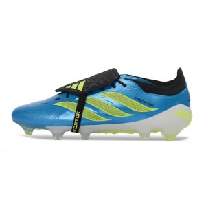 Adidas Predator 26 Elite Fold Over Tongue FG Blå Gul för Herr Billiga Fotbollsskor Adidas Predator 26 Elite Fold Over Tongue FG Blå Gul