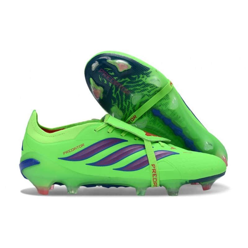 Adidas Predator 26 Elite Fold Over Tongue FG Grön Lila för Herr 5 Billiga Fotbollsskor Adidas Predator 26 Elite Fold Over Tongue FG Grön Lila 5