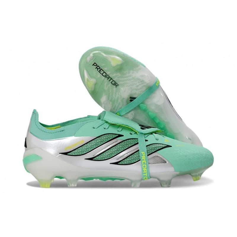 Adidas Predator 26 Elite Fold Over Tongue FG Grön Silver Svart för Herr 5 Billiga Fotbollsskor Adidas Predator 26 Elite Fold Over Tongue FG Grön Silver Svart 5