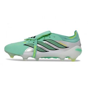 Adidas Predator 26 Elite Fold Over Tongue FG Grön Silver Svart för Herr Billiga Fotbollsskor Adidas Predator 26 Elite Fold Over Tongue FG Grön Silver Svart